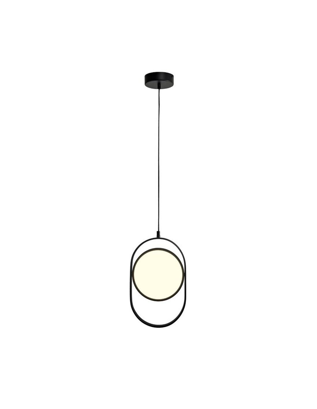 Lampa wisząca LED Elipse czarna regulowana 60217A L Step Into Design