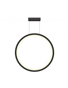 Mirror lampa wisząca LED czarna ring circle LP-999/1P S BK - Light Prestige