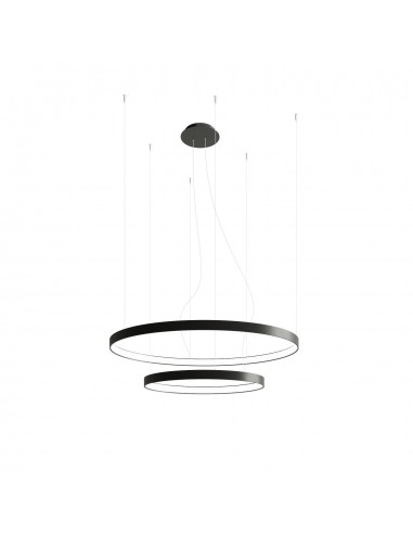 Lampa wisząca LED ring RIO 55/78 czarna circle TH.137 Thoro