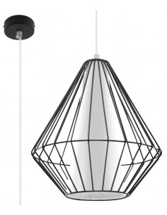 Lampa wisząca Demi czarna SL.0298 - Sollux