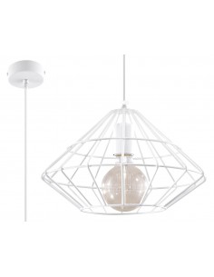 Lampa wisząca Umberto druciana biała SL.0293 - Sollux