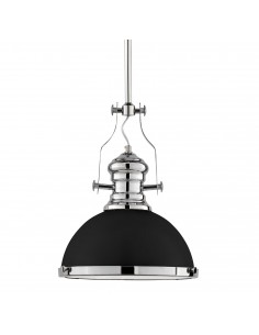 Ettore lampa wisząca industrialna loft czarna LDP 710 BK Lumina Deco