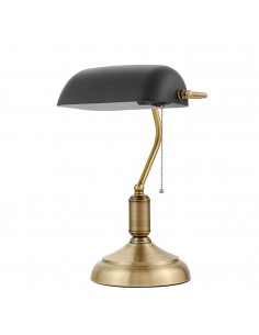 Banker lampka biurkowa klasyczna bankierska LDT 305 (BK) Lumina Deco