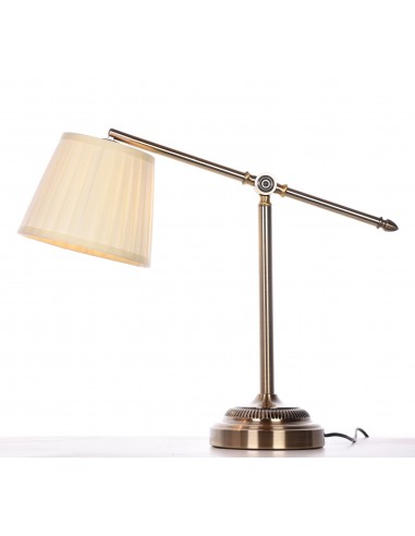 Florio lampka biurkowa kremowa mosiądz regulowana LDT 503 Lumina Deco
