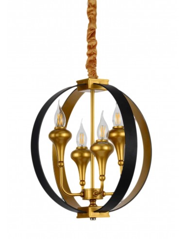 Demetra lampa wisząca czarno złota LDP 1225-4 (BK/GD) Lumina Deco