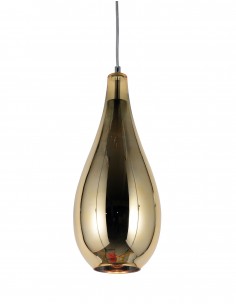 Lauris lampa wisząca szklana złota LDP 6843-1 (GD) Lumina Deco
