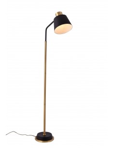 Ardini lampa podłogowa czarna mosiądz LDF 5525 (BK/GD) Lumina Deco