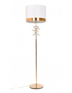 Milari lampa podłogowa biało złota LDF 5530 (GD/WT) Lumina Deco