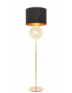 Monteroni lampa podłogowa czarna złota LDF 5532 (GDBK) Lumina Deco