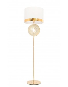Monteroni lampa podłogowa biała złota LDF 5532 (GDWT) Lumina Deco