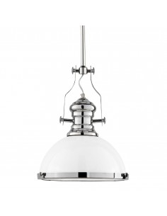 Ettore lampa wisząca loft biała chrom LDP 710 WT Lumina Deco