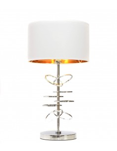 Milari lampka biurkowa biała chrom LDT 5530 (WT/CHR) Lumina Deco