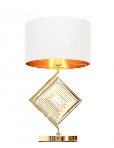 Benardi lampka biurkowa biało złota LDT 5529 (WT/GD) Lumina Deco