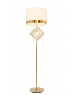 Benardi lampa podłogowa biało złota LDF 5529 (GD/WT) Lumina Deco