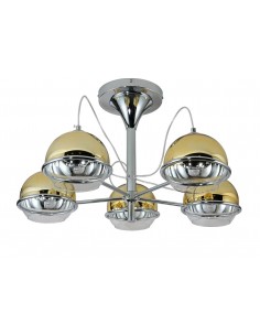 Veroni lampa sufitowa 5 złota chrom LDC 1029-5 (GD) Lumina Deco