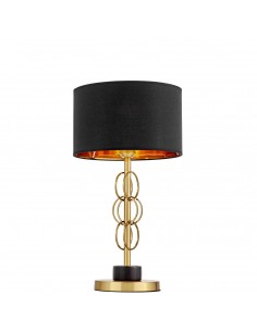 Azzaria lampka biurkowa czarno mosiężna LDT 5523 (MD/BK) Lumina Deco