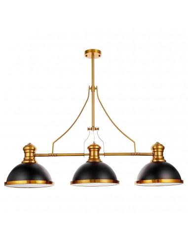 Ettore lampa wisząca czarna mosiądz W3 LDP 710-3 (BK/MD) Lumina Deco