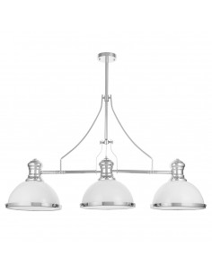 Ettore lampa wisząca biała chrom W3 LDP 710-3 (WT) Lumina Deco