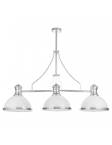 Ettore lampa wisząca biała chrom W3 LDP 710-3 (WT) Lumina Deco