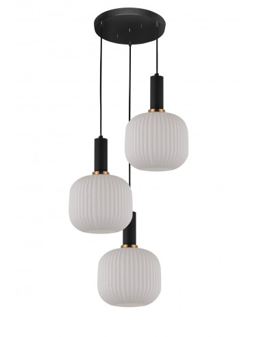 Gato lampa wisząca 3 czarno biała LDP 1217-3 (WTBK) Lumina Deco