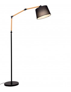 Corsus lampa podłogowa czarna regulowana LDF 8305 (BK) Lumina Deco