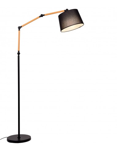 Corsus lampa podłogowa czarna regulowana LDF 8305 (BK) Lumina Deco