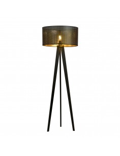 Aston lampa stojąca czarno złota 1148/LP1 Emibig