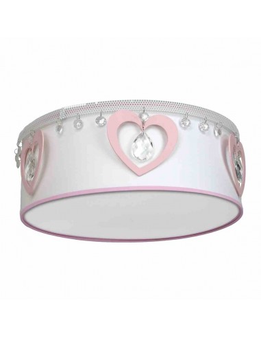Lampa sufitowa dla dziewczynki heart różowa MLP8279 Milagro