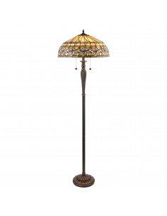 Ashtead lampa podłogowa odcienie brązu 63912 Tiffany