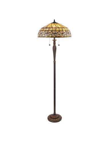 Ashtead lampa podłogowa odcienie brązu 63912 Tiffany