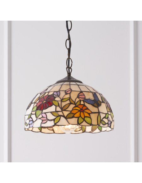 Butterfly lampa wisząca odcienie brązu 63996 Tiffany