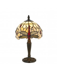 Dragonfly Beige lampka stołowa odcienie brązu 64087 Tiffany