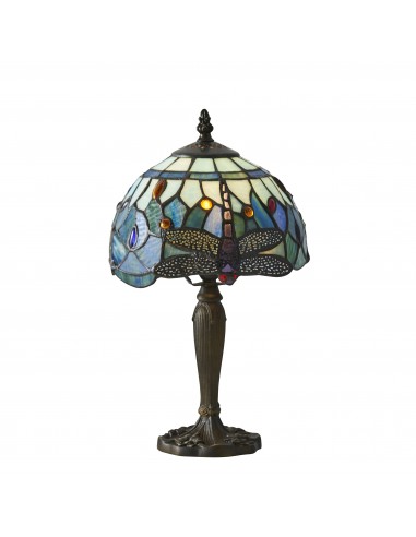 Dragonfly Blue lampka stołowa odcienie brązu 64088 Tiffany