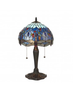 Dragonfly Blue lampka stołowa odcienie brązu 64090 Tiffany