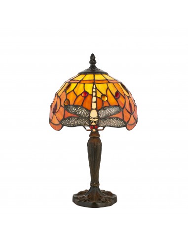 Dragonfly Flame lampka stołowa odcienie brązu 64091 Tiffany