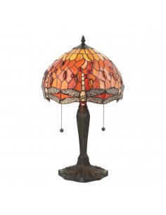 Dragonfly Flame lampka stołowa odcienie brązu 64092 Tiffany