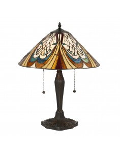 Hector lampka stołowa odcienie brązu 64163 Tiffany