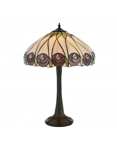 Hutchinson lampka stołowa odcienie brązu 64177 Tiffany