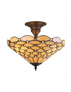 Pearl lampa sufitowa odcienie brązu 64300 Tiffany