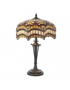 Vesta lampka stołowa odcienie brązu 64376 Tiffany