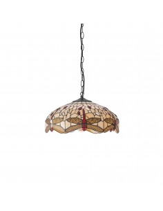 Dragonfly Beige lampa wisząca odcienie brązu 70824 Tiffany