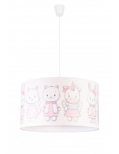 Print lampa wisząca dla dziewczynki biała 80993 Duolla