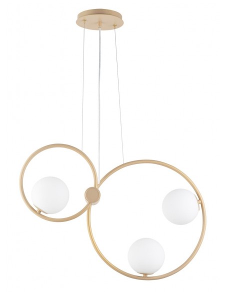 Aqua lampa wisząca podwójna złota 33476 Sigma