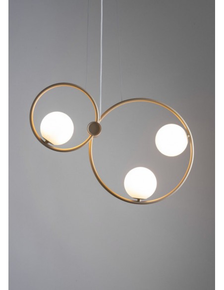 Aqua lampa wisząca podwójna złota 33476 Sigma- 2