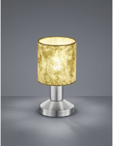 Garda lampka stołowa srebrna złoty abażur 595400179 Trio