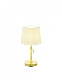 Lyon lampka stołowa biało złota 509100108 Trio