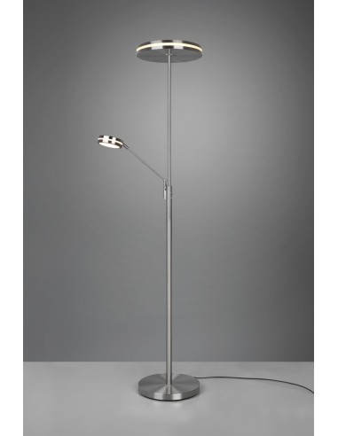 Franklin lampa podłogowa srebrna LED ściemnialna 426510207 Trio