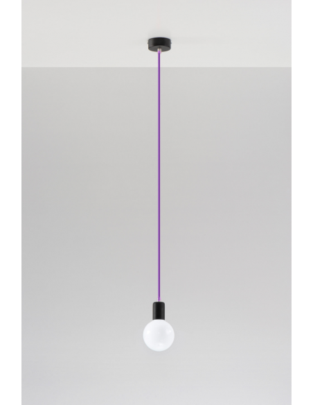 Lampa Wisząca EDISON Fioletowa SL.0156 - Sollux - 3