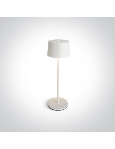 Prionia 61082A/W biała bezprzewodowa lampka stołowa IP65 3000K 3,3W OneLight