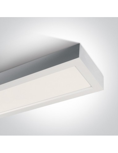 Megkla biały plafon LED 14,5x120cm IP40 4000K 40W 62140RF/W/C OneLight